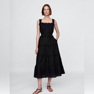 GAP Black Lace Midi Dress